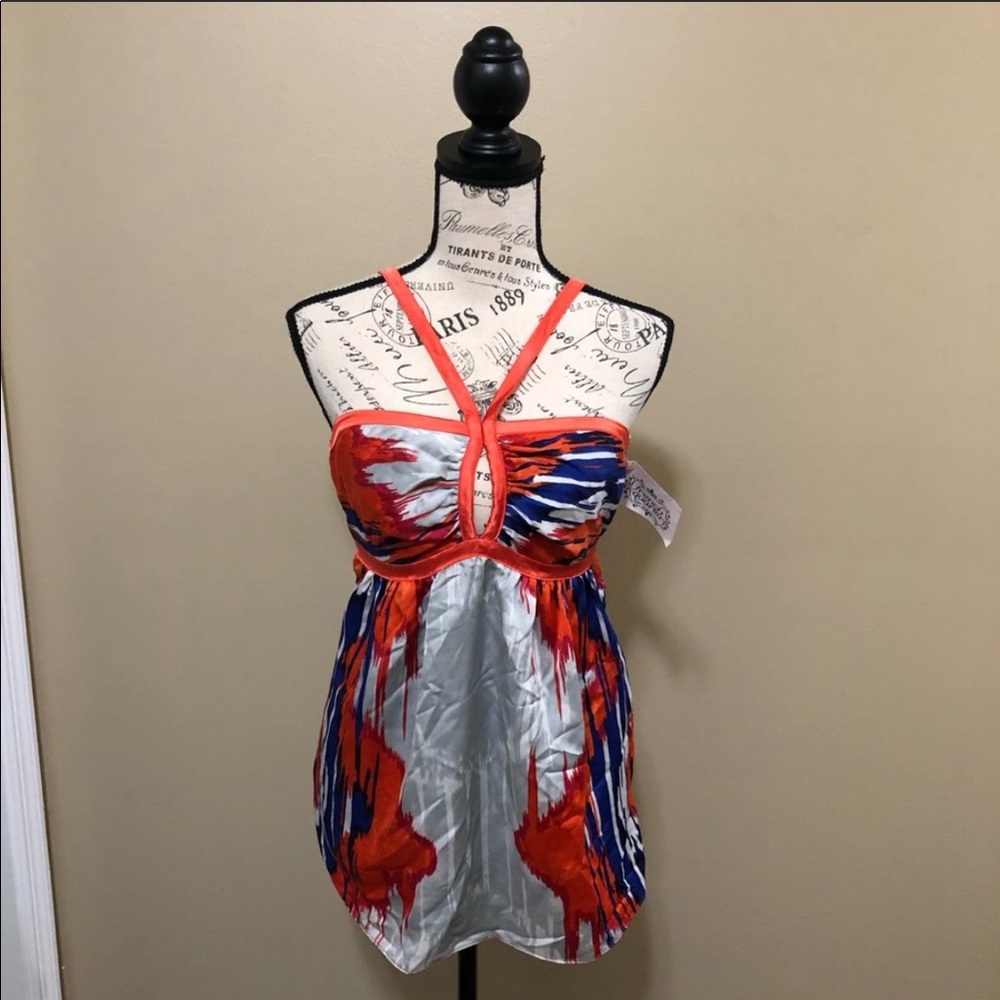 Miss Me MM Couture Multi-Color Halter Top Small NEW